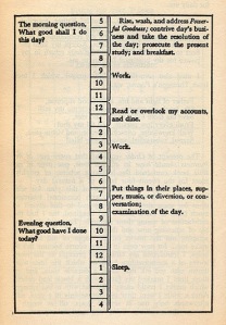 Daily Schedule - Ben Franklin